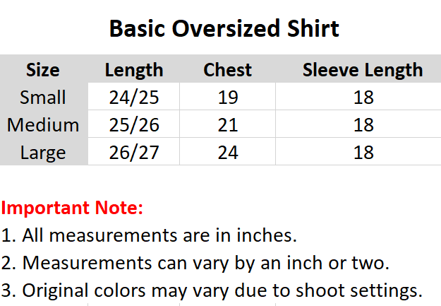 Basic Oversized Shirt