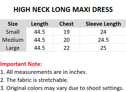 LIMITLESS - High Neck Long Maxi Dress