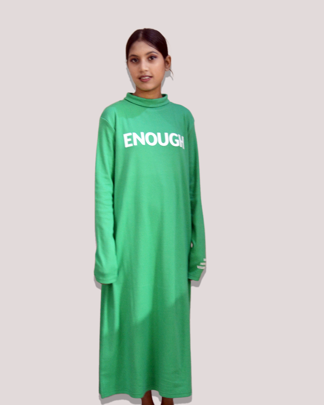 ENOUGH - High Neck Long Maxi Dress