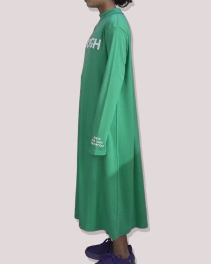 ENOUGH - High Neck Long Maxi Dress