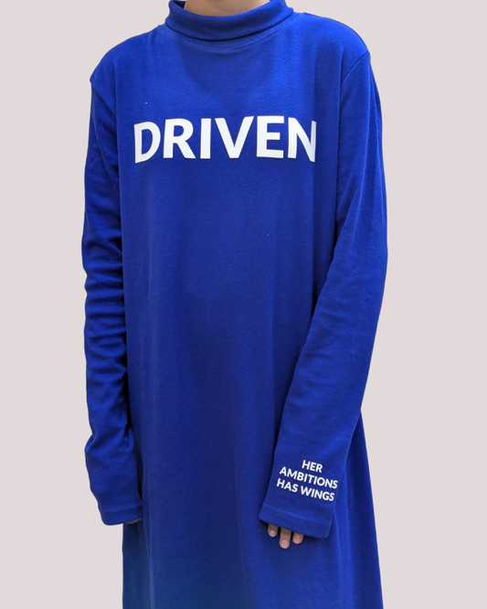 DRIVEN - High Neck Long Maxi Dress